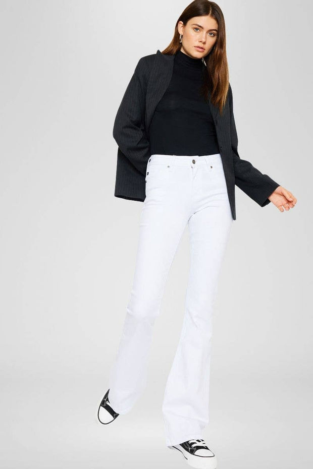 Kan Can White Flare Jeans