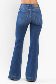 Judy Blue-High Waist Wide Hem Flare Jeans