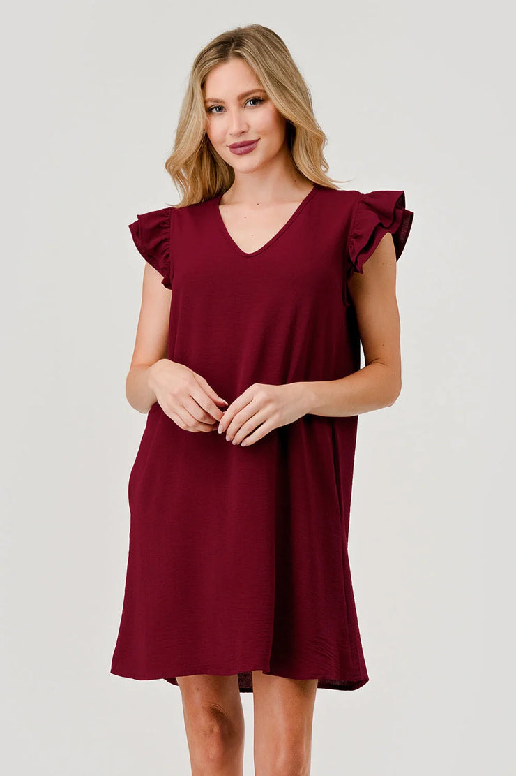 Katie Flutter Sleeve Dress