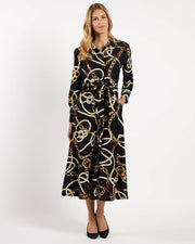 Coastal Crest Maxi Shirtdress