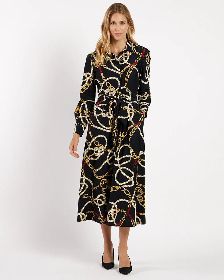 Coastal Crest Maxi Shirtdress