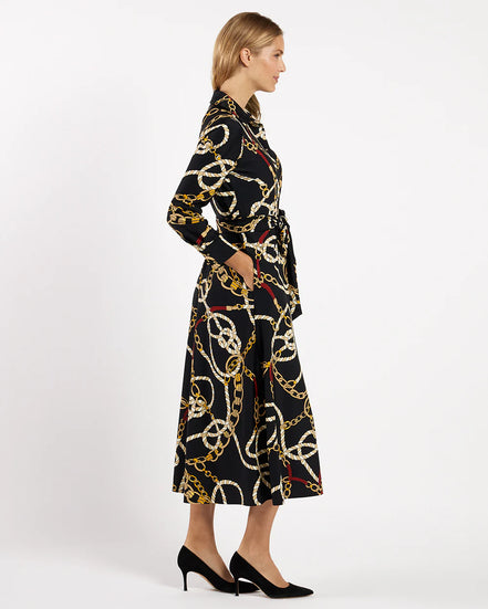 Coastal Crest Maxi Shirtdress