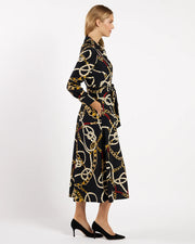 Coastal Crest Maxi Shirtdress