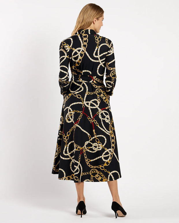 Coastal Crest Maxi Shirtdress