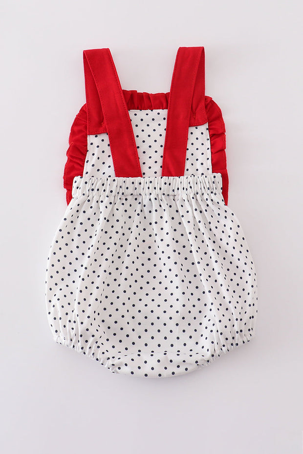 Red Cake Dot Ruffle Bubble