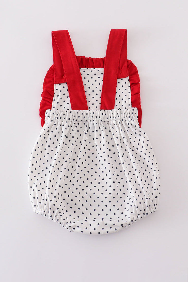 Red Cake Dot Ruffle Bubble