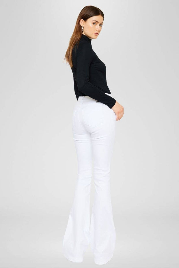 Kan Can White Flare Jeans