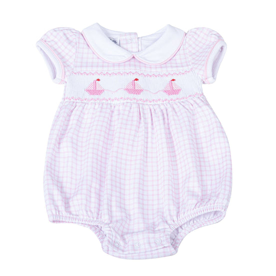 Ahoy Baby Smocked Bubble - Pink
