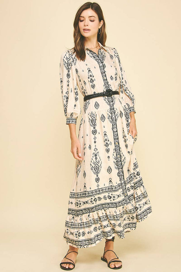 Caroline Tiered Shirt Dress