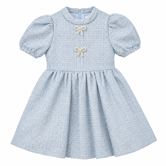 Light Blue Tweed Dress