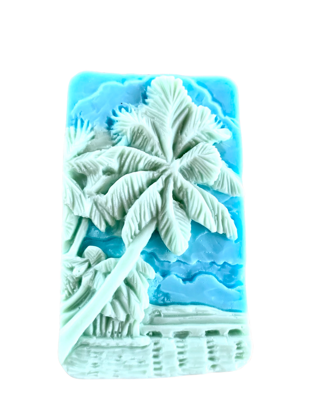 Palm Tree and Tropical themed Bar of Soap: Summer themed