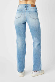 Judy Blue-High Waisted Tummy Control Straight Jeans