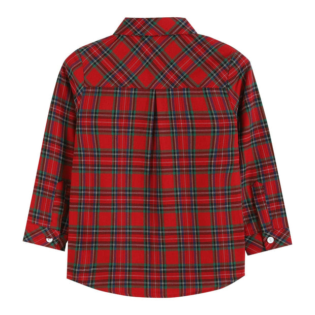 Classic Red Plaid Button-Up Shirt