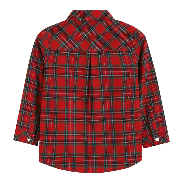 Classic Red Plaid Button-Up Shirt