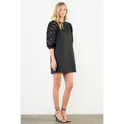 “Eden” Eyelet Detail Short Sleeve Dress