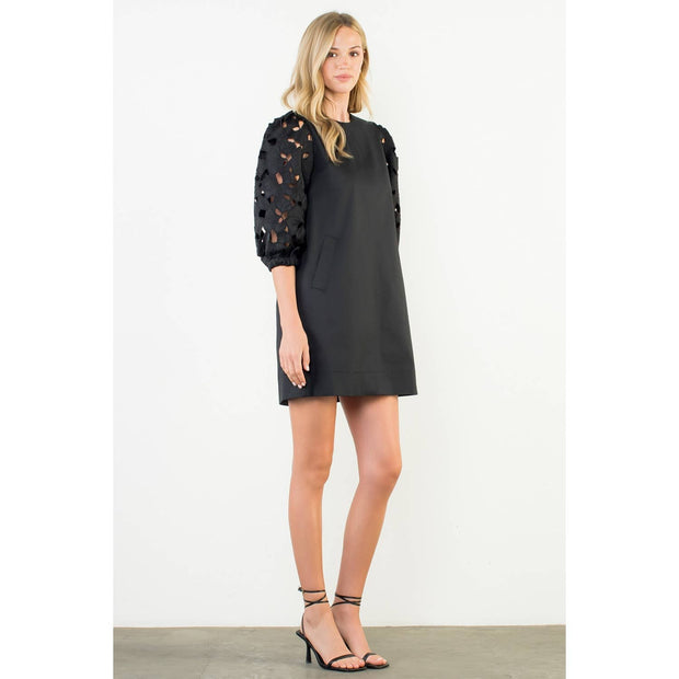 “Eden” Eyelet Detail Short Sleeve Dress