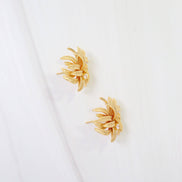 Newark Textured Cluster Earrings – Gold