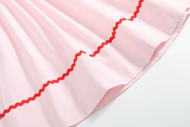 Pink Gingerbread Smocked Bishop Dress