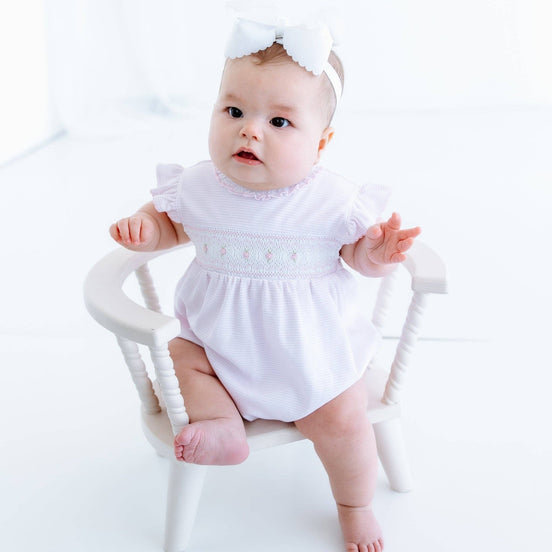 Julia Smocked Bubble - Pink