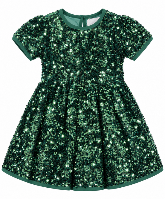 Hunter Green Glitter Dress