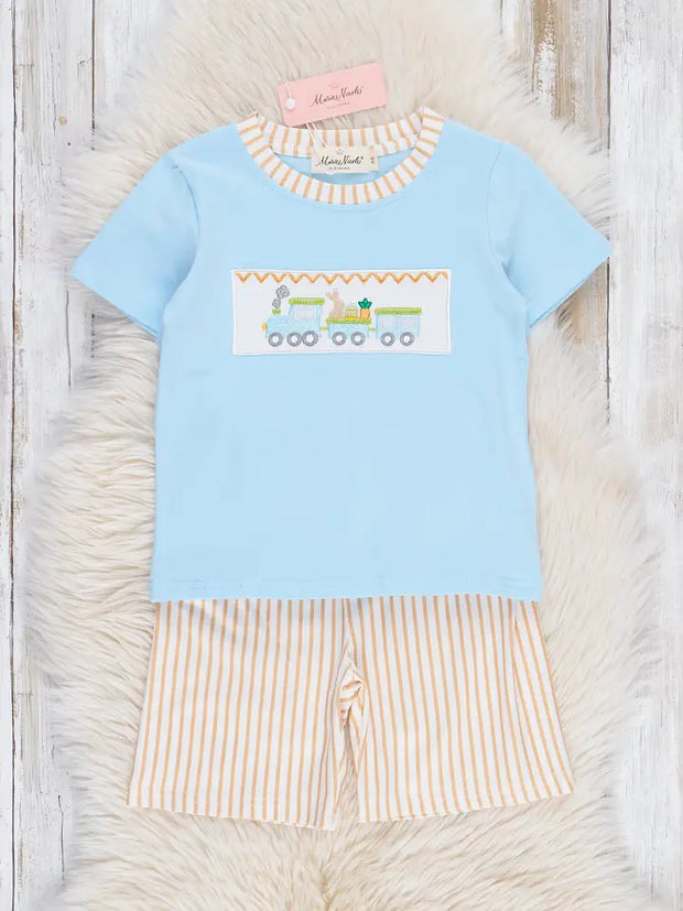 Smocked Easter Train Outfit