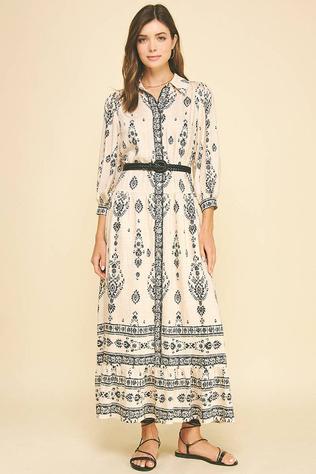 Caroline Tiered Shirt Dress