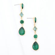 Davenshire Crystal Drop Earring Emerald