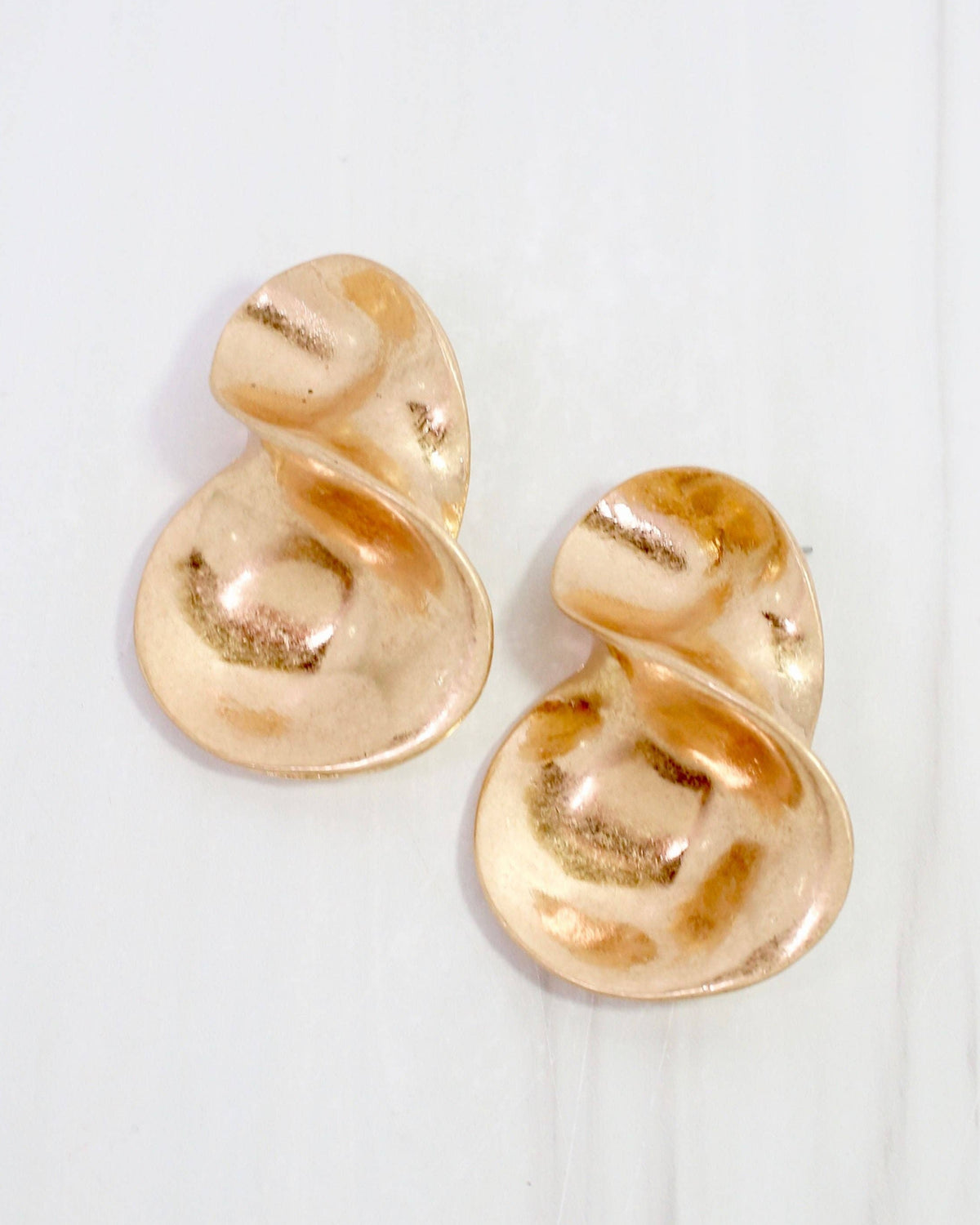 Twisted Drop Earrings – Gold