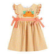 Autumn Pumpkin Bow Dress