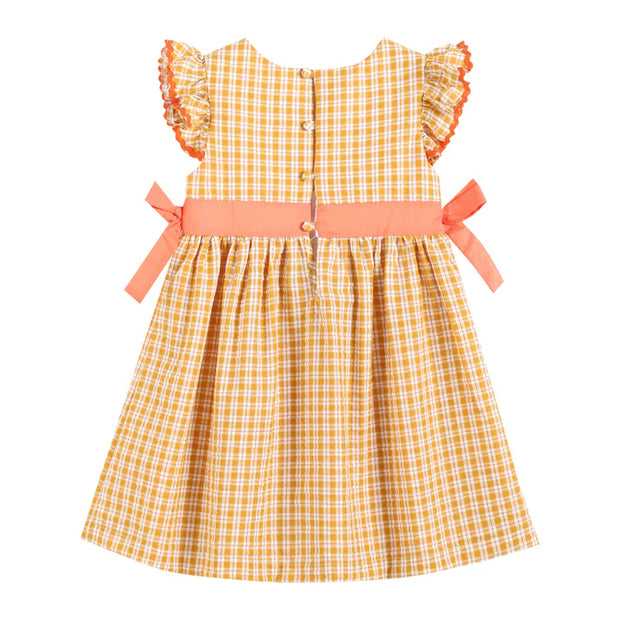 Autumn Pumpkin Bow Dress