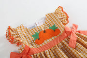 Autumn Pumpkin Bow Dress