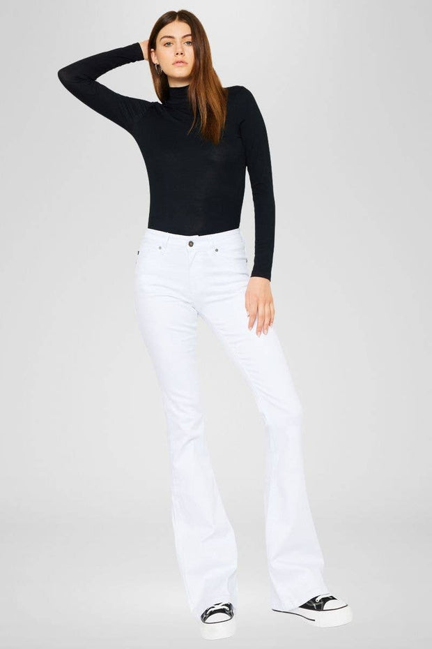 Kan Can White Flare Jeans