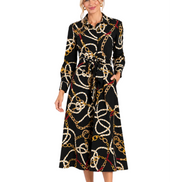 Coastal Crest Maxi Shirtdress