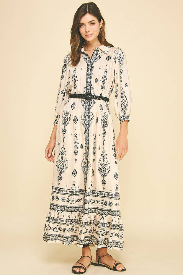 Caroline Tiered Shirt Dress