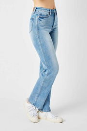 Judy Blue-High Waisted Tummy Control Straight Jeans