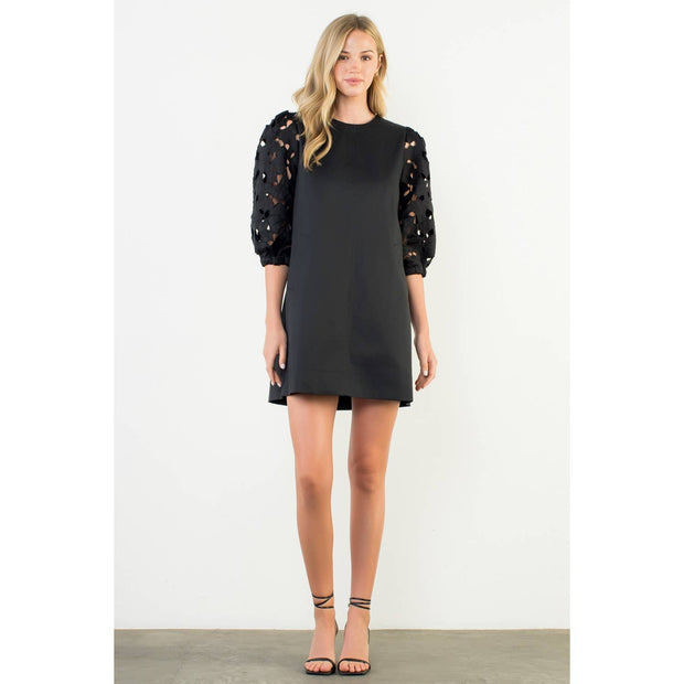 “Eden” Eyelet Detail Short Sleeve Dress