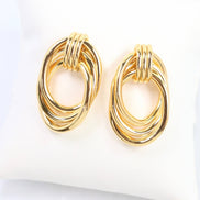 Glendale Oval Knot Earring Gold