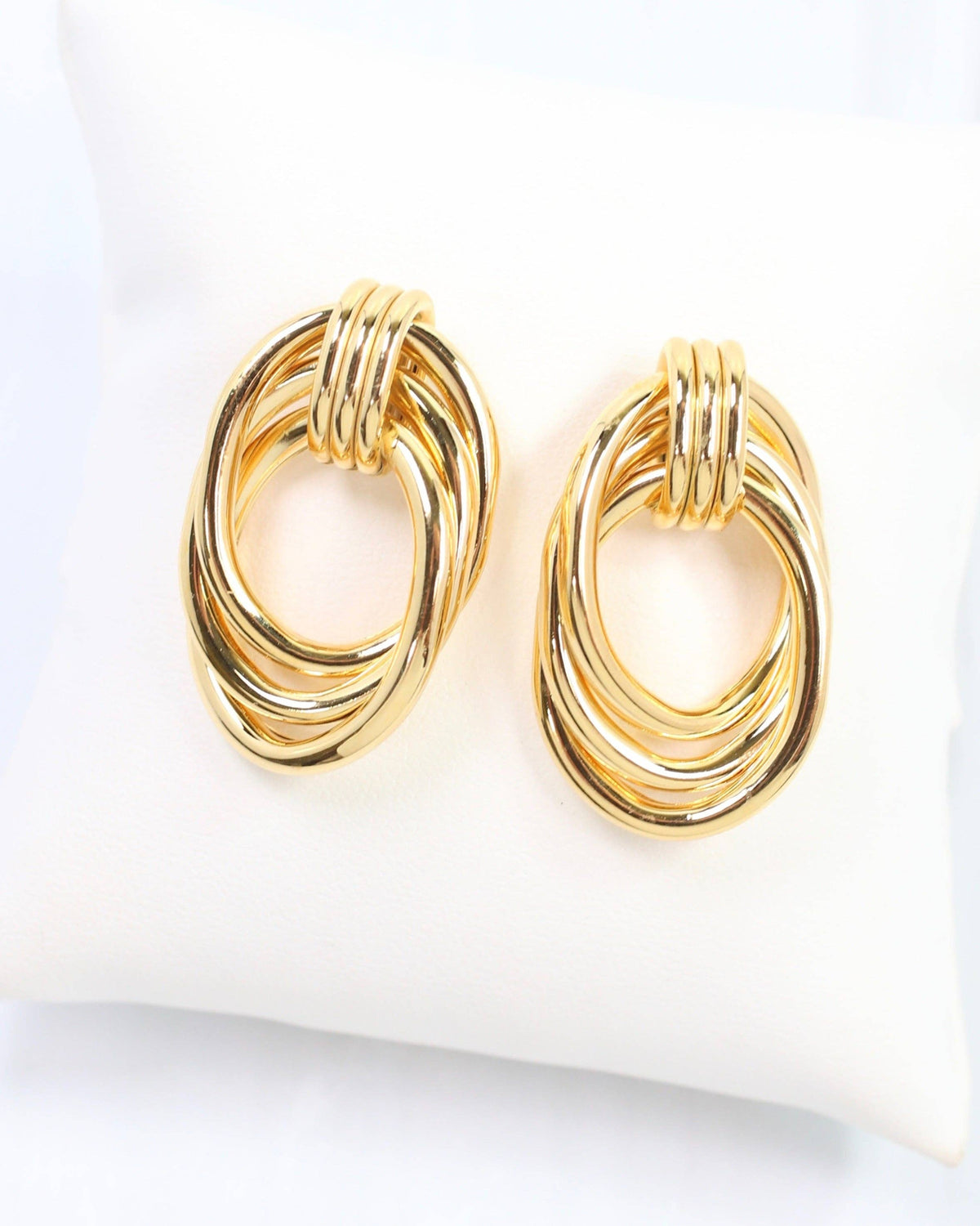 Glendale Oval Knot Earring Gold