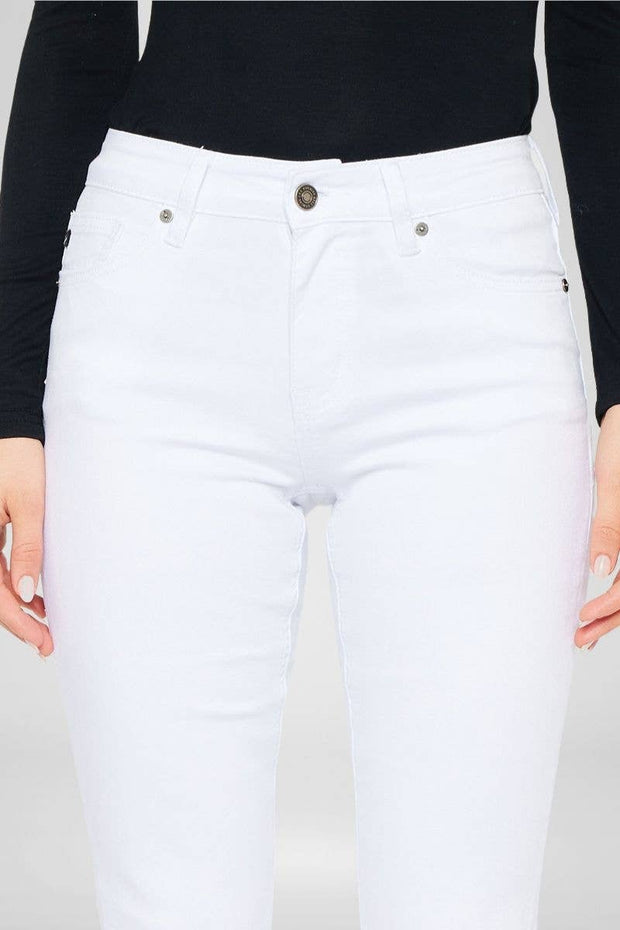 Kan Can White Flare Jeans