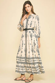Caroline Tiered Shirt Dress