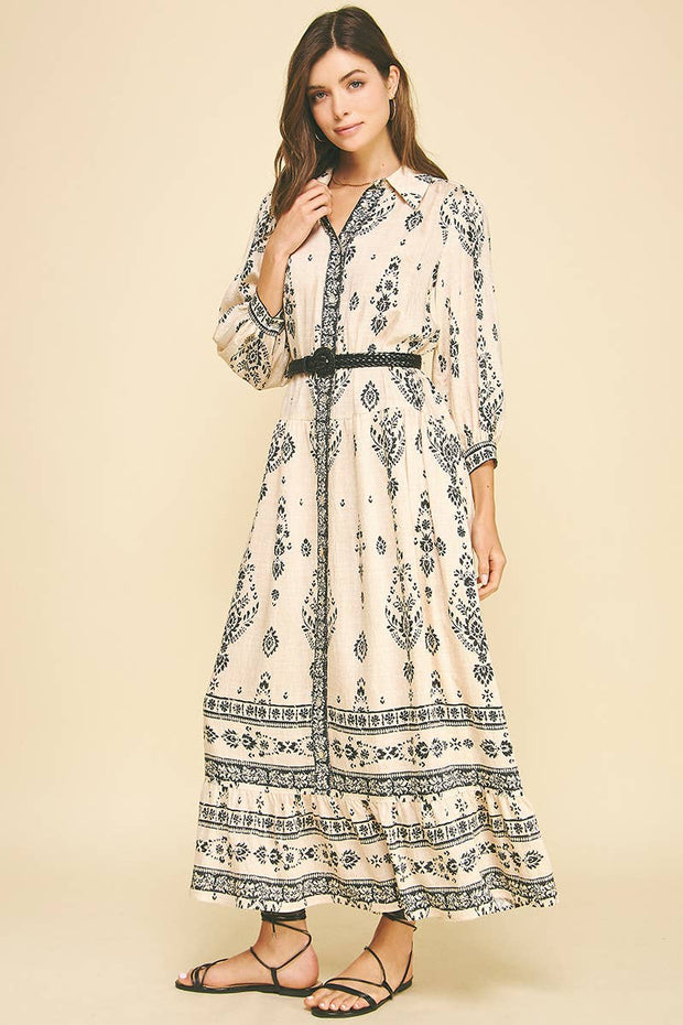 Caroline Tiered Shirt Dress