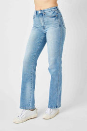 Judy Blue-High Waisted Tummy Control Straight Jeans