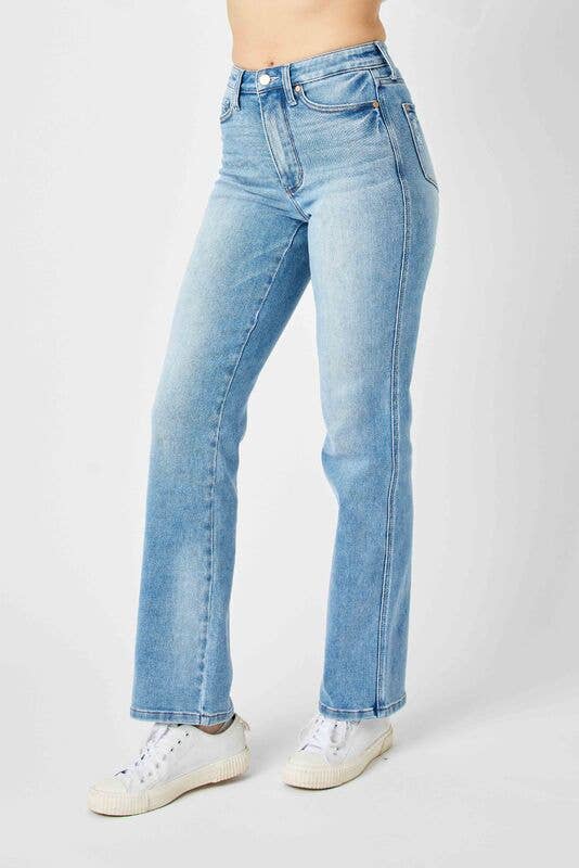 Judy Blue-High Waisted Tummy Control Straight Jeans