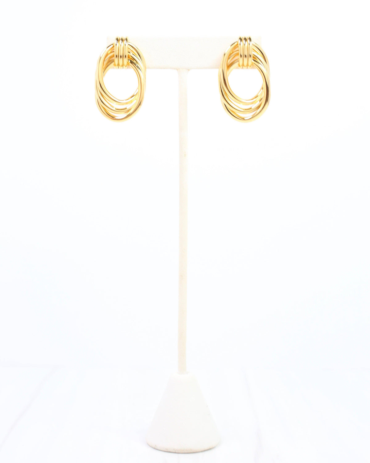 Glendale Oval Knot Earring Gold