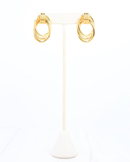 Glendale Oval Knot Earring Gold