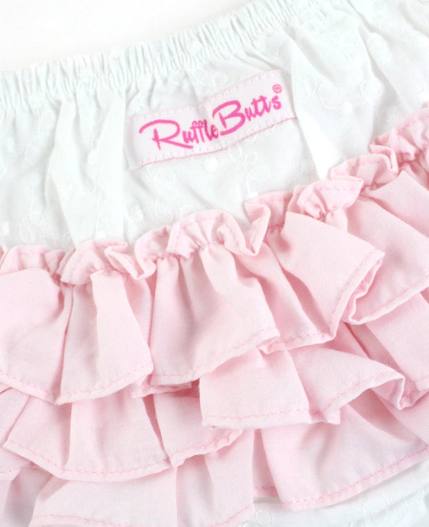White and Pink Swiss Dot Swing Set