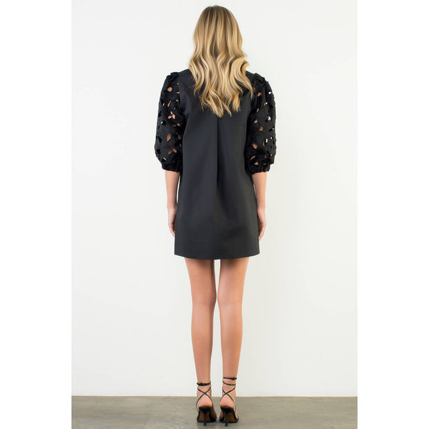 “Eden” Eyelet Detail Short Sleeve Dress