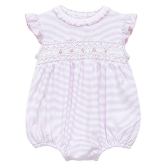 Julia Smocked Bubble - Pink