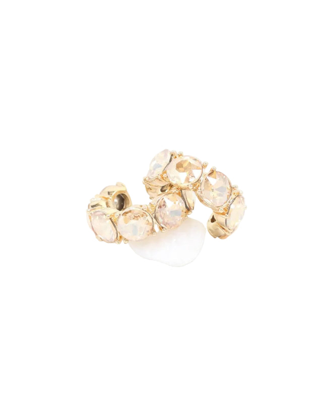 Kadis Crystal Hoop Earring Champagne