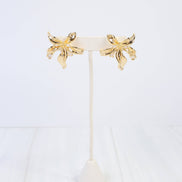 Millburn CZ Flower Earrings – Gold